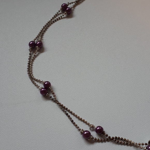 Purple flower necklace - Picture 3 of 5